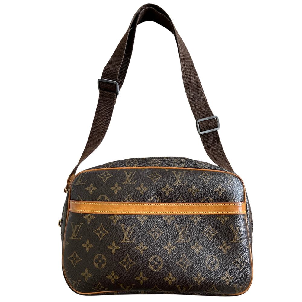 LOUIS VUITTON Monogram Reporter PM Shoulder Bag crossbody bag authentic
